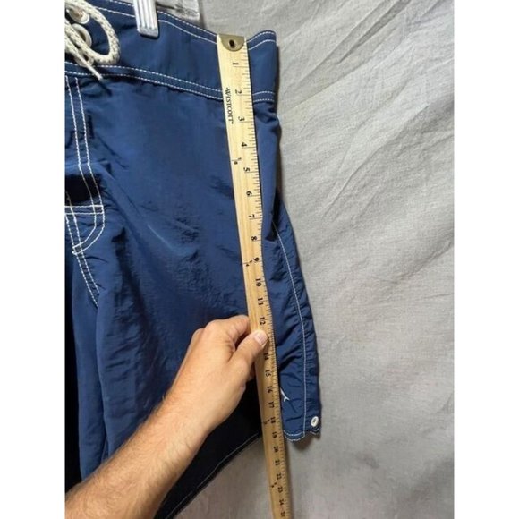 Joe Marlin Shorts Mens 32 Blue Logo‎ Pocketed Drawstring Surfing Men. - Picture 7 of 8